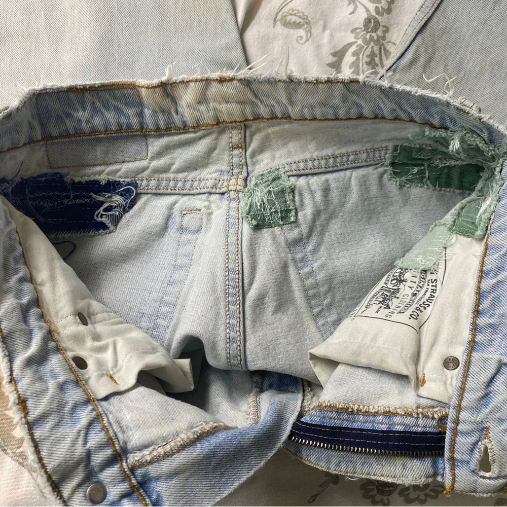 Vintage Levis Blank Tab 505 32X32 Measured (31X29)Distressed‎ grunge Jeans USA